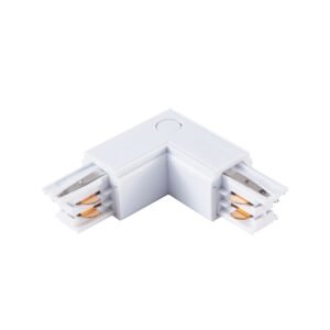 Conector direito em forma de "L" para calha de superfície LINE PRO (4 condutores) em alumínio branco - Image 2