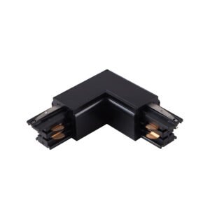 Conector esquerdo em forma de "L" para calha de superfície LINE PRO (4 condutores) em alumínio preto - Image 2
