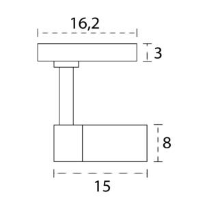 Foco LINE PRO X2 para calha (4 condutores) 35W LED 2800lm 4000K 36° Alumínio Branco - Image 3