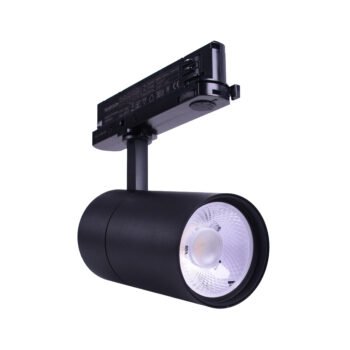 Foco LINE PRO X2 para calha (4 condutores) 35W LED 2800lm 2700K 36° Alumínio Preto