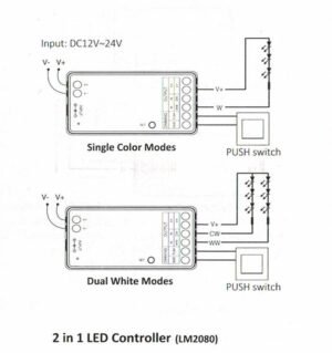Controlador RF para Fitas Led Monocor/CCT 12/24Vdc - Image 3