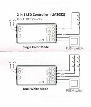 Controlador Wi-Fi + RF 2.4G para Fitas Led Monocor/CCT 12/24Vdc - Image 3