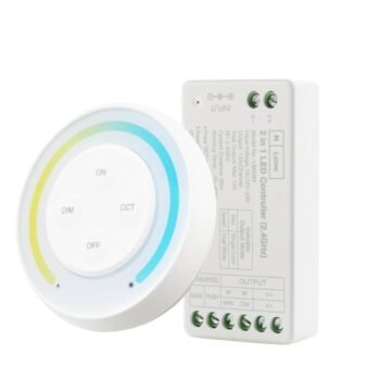 Controlador RF para Fitas Led Monocor/CCT 12/24Vdc + Comando