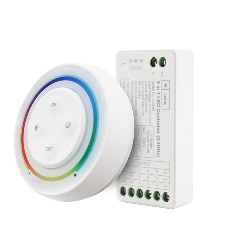 Controlador RF para Fitas Led RGB/RGBW/RGB+CCT 12/24Vdc + Comando