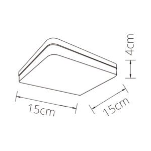Plafond BISMUTO quadrado 18W LED 1620lm 4000K Branco - Image 3