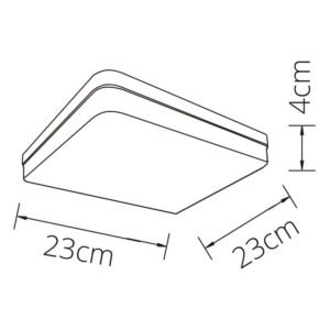 Plafond BISMUTO quadrado 36W LED 3240lm 4000K Branco - Image 3