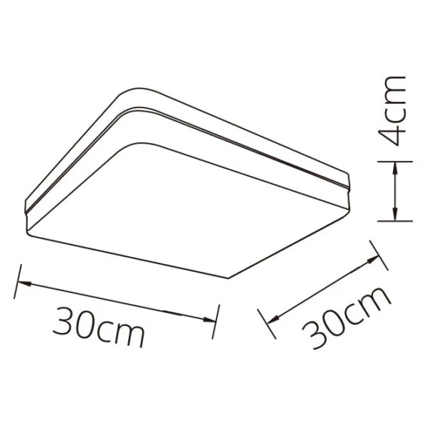 Plafond BISMUTO quadrado 48W LED 4320lm 6500K Branco - Image 3