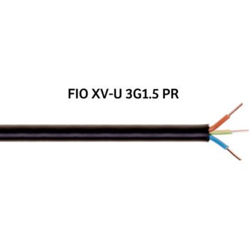 Cabo rígido XV 3G1,5mm² 0,6/1 KV Preto