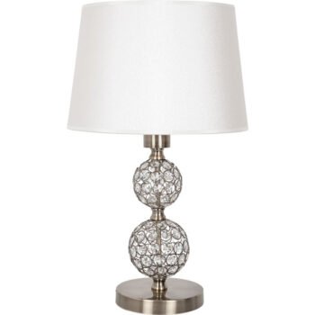 Candeeiro de mesa KEGAN 1xE27 Oxidado/Branco