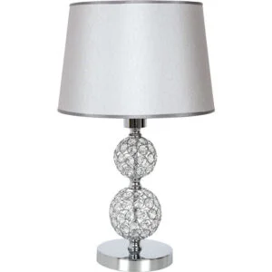 Candeeiro de mesa KEGAN 1xE27 Cromado/Prata