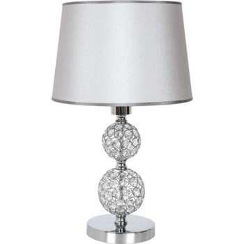 Candeeiro de mesa KEGAN 1xE27 Cromado/Prata