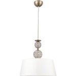Suspensão KEGAN 1xE27 D.45cm Oxidado/Branco