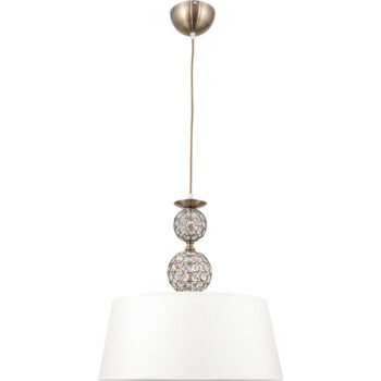 Suspensão KEGAN 1xE27 D.45cm Oxidado/Branco