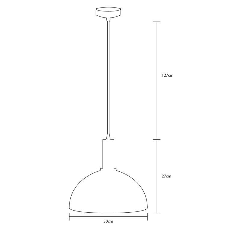 Suspensão HAGEN D.30cm 1xE27 em metal rosa - Image 4
