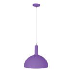 Suspensão HAGEN D.30cm 1xE27 em metal lilás