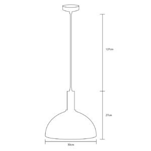 Suspensão HAGEN D.30cm 1xE27 em metal amarelo - Image 4