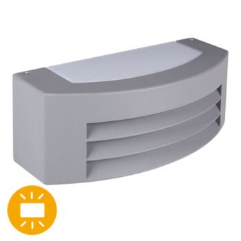 Aplique MISSISSIPI IP44 1xE27 Alumínio + Policarbonato (PC) Cinzento