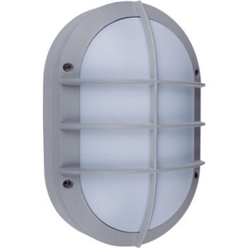 Aplique TIGRE grande IP54 1xE27 Alumínio + Policarbonato (PC) Cinzento
