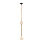 Suspensão SOGA 1xE27 Alt.Reg.xD.10cm Corda Castanho (Alt.max.1m)