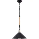 SSuspensão SOGA 1xE27 Alt.Reg.xD.36cm Corda Preto