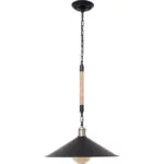 Suspensão SOGA 1xE27 Alt.Reg.xD.43cm Corda Preto