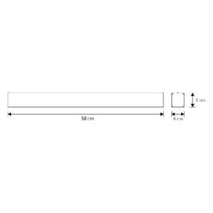Barra suspensa LINEX B2 60cm 20W LED 1600lm 3000K Alumínio - Image 3
