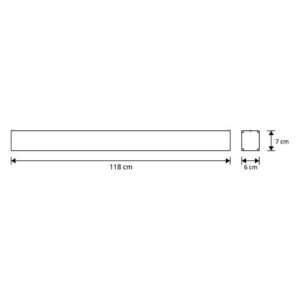 Barra suspensa LINEX B2 120cm 40W LED 3200lm 4000K Branco - Image 2