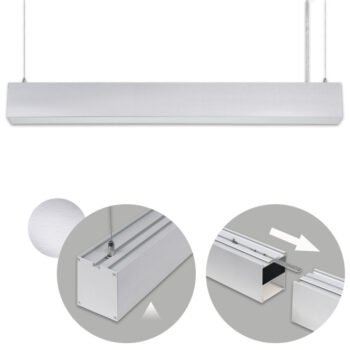 Barra suspensa LINEX B2 120cm 40W LED 3200lm 6400K Alumínio