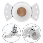 Foco de encastrar HEKA redondo p/pladur 1x10W LED 850lm 2700K Alumínio Branco