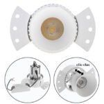 Foco de encastrar HEKA redondo p/pladur 1x10W LED 850lm 4000K Alumínio Branco