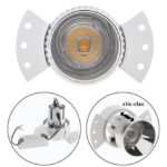 Foco de encastrar HEKA redondo p/pladur 1x10W LED 850lm 2700K Alumínio Prata