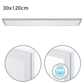 Painel de superfície VOLTAIRE 30x120 72W LED 5760lm 4000K Níquel