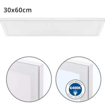 Painel de superfície VOLTAIRE 30x60 36W LED 2880lm 6400K Branco