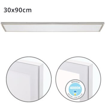 Painel de superfície VOLTAIRE 30x90 72W LED 5760lm 4000K Níquel