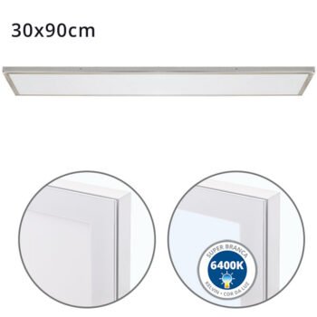 Painel de superfície VOLTAIRE 30x90 72W LED 5760lm 6400K Níquel