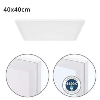 Painel de superfície VOLTAIRE 40x40 36W LED 2880lm 6400K Branco