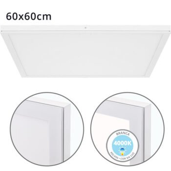 Painel de superfície VOLTAIRE 60x60 48W LED 3840lm 4000K Branco