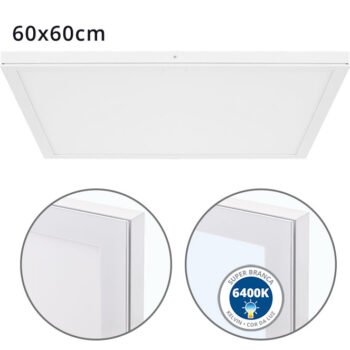 Painel de superfície VOLTAIRE 60x60 48W LED 3840lm 6400K Branco