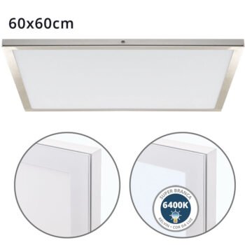 Painel de superfície VOLTAIRE 60x60 48W LED 3840lm 6400K Níquel