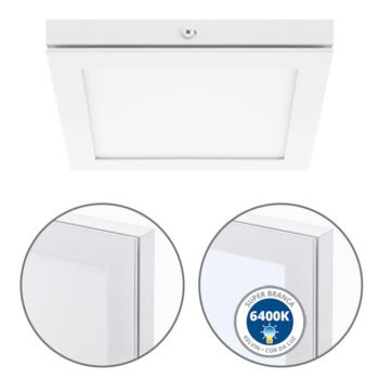 Painel de superfície TOLSTOI 17x17 12W LED 720lm 6400K Branco
