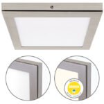 Painel de superfície TOLSTOI 22,5x22,5 18W LED 1080lm 3000K Níquel
