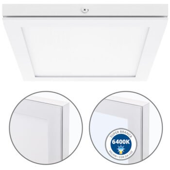 Painel de superfície TOLSTOI 22,5x22,5 18W LED 1080lm 6400K Branco