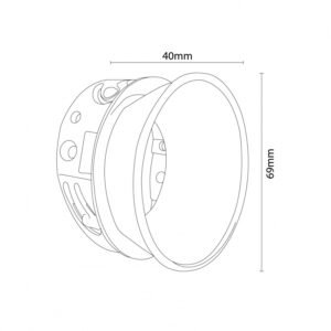 Anel para módulo COBFIX 10W Dourado - Image 3