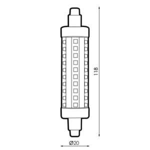 Lâmpada R7s LED LIGHT 118mm 10W 4000K 1000lm - Image 2