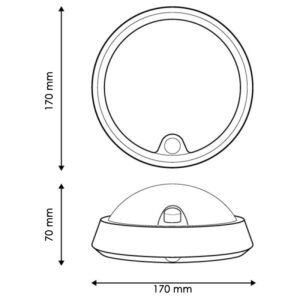 Aplique SPHERE redondo com Sensor IP64 12W LED 960lm 4500K Branco - Image 5