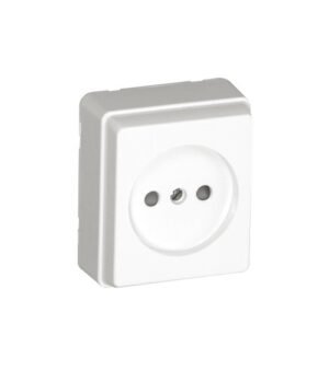 Tomada 2P com Obturador Branco 3700