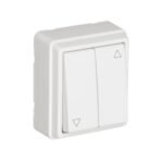 Botão Duplo de Persiana Branco 3700