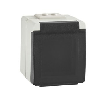 Caixa com Tampa ESTANQUE48 para Série QUADRO45 IP65 Cinzento