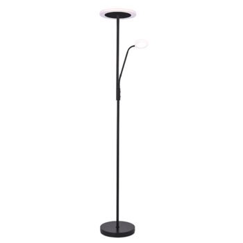 Candeeiro de pé BAYANI com braço de leitura 28W+6W LED 3000-6500K Preto