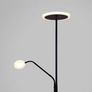 Candeeiro de pé BAYANI com braço de leitura 28W+6W LED 3000-6500K Preto - Image 3